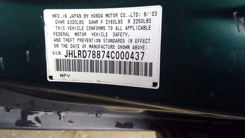 Passenger Right Tail Light Japan Built Fits 02-04 CR-V 1126483 - Bild 7 von 10