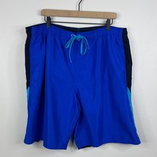 Nike Swim Men's 3XL Spliced Volley Shorts Blue Black Big  Tall 10.5" Inseam