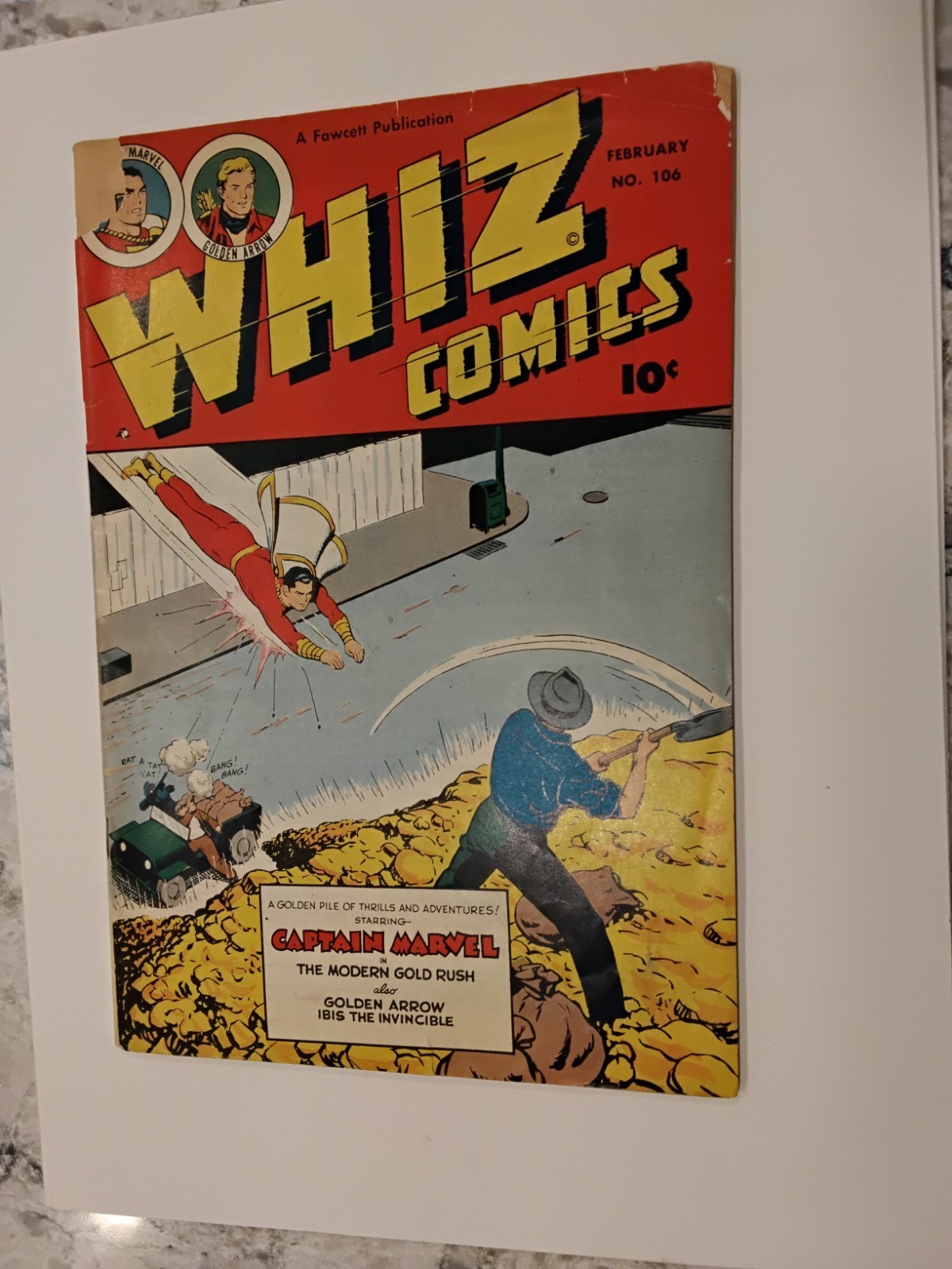 1949 Whiz Comics #106 CAPTAIN MARVEL BULLETMAN GOLDEN ARROW IBIS FAWCETT GD/VG