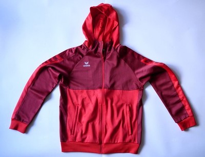NEU - ERIMA Herren SIX WINGS Trainingsjacke mit Kapuze rot/bordeaux - Gr. S