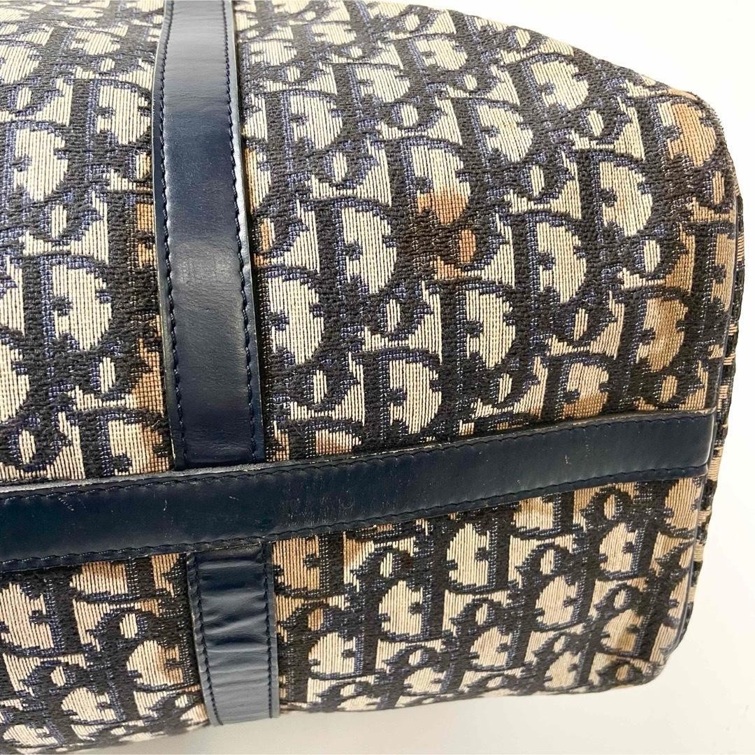 Christian Dior Boston Bag Canvas Navy Trotter Logo Women's From Japan Authentic thumbnail 3