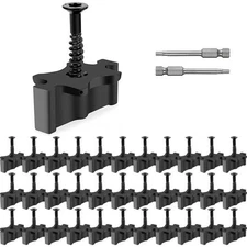 100 Pcs Hidden Deck Fasteners Composite Plate with Stainless Steel Screws...
