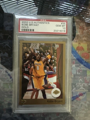 KOBE BRYANT 2002 Upper Deck Authentics GOLD SP /250 1989 PSA 10 POP 1