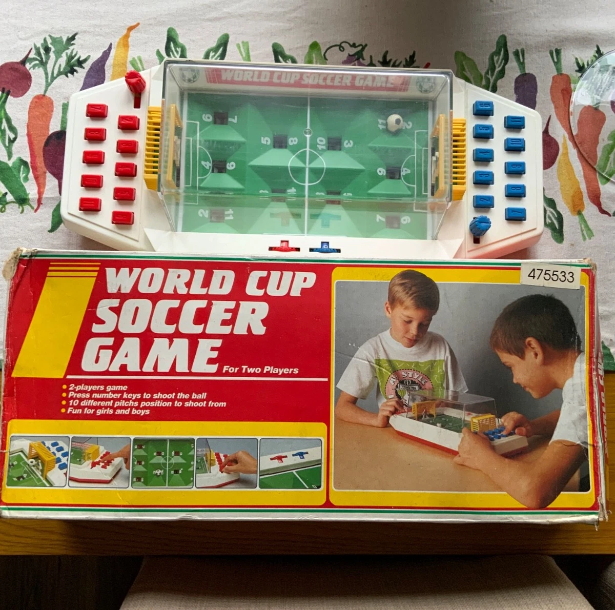 Jeu De Table Football Vintage World Cup Soccer Game 1980 Par BEG - Fonctionne