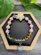 Handmade Ceramic Bead Beaded Stackable 6.5 Plus Stretch Bracelet New B319
