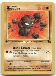 Geodude 47/62 Fossil 1st Edition Common