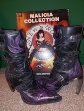 New Rock Malicia Boots Purple