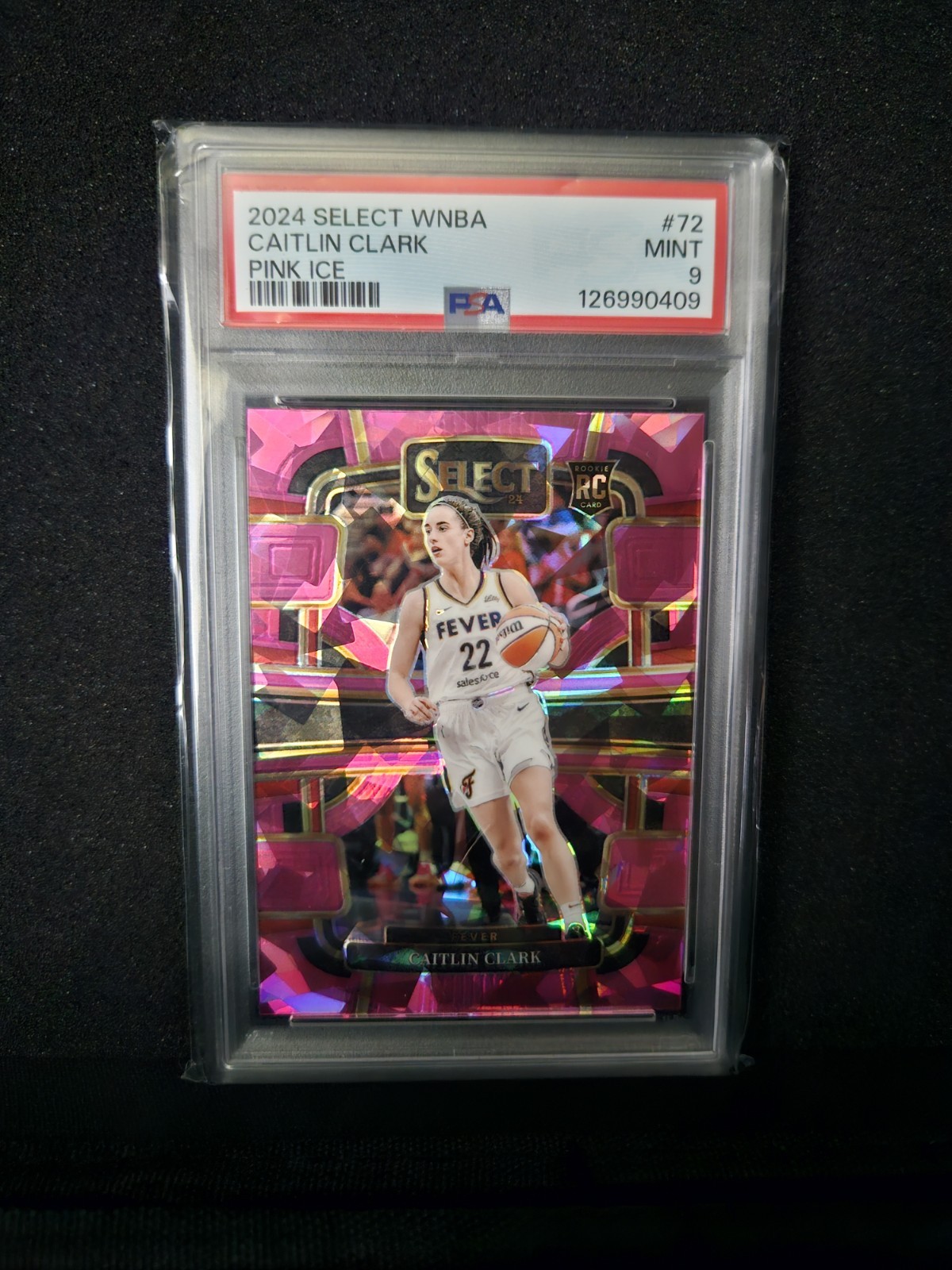 2024 Panini Select WNBA - Concourse Caitlin Clark #72 Pink Ice Prizm (RC) PSA 9
