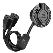 20" Extension RV Shore Power Inlet Electrical Dual Integrated 15Amp AC Port Plug