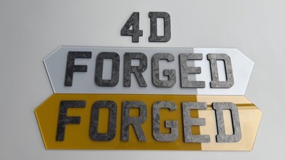 4D Forged Black 3mm  Ultimate Show Hex Tinted Number Plates 