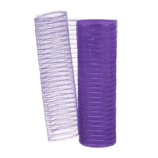 Decorative Mesh Ribbon, 10" x 10 Yard Mesh Ribbon Roll, Purple