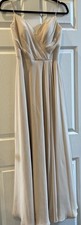 Prom Dress Simply Teen Women's Beige Formal Strappy Long Size 2 Bridesmaid