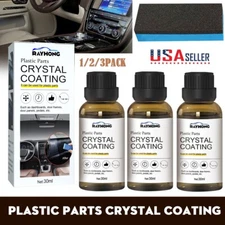 3× Plastic Parts Crystal Coating Car Refresher Agent Maintenance Accessories USA