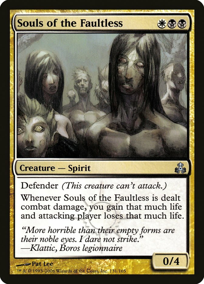Souls of the Faultless 1x FOIL GPT MTG Guildpact Uncommon MINT white black Souls of the Faultless 1x FOIL GPT MTG Guildpact Uncommon MINT white black