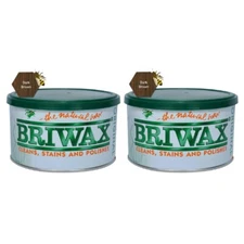Briwax Dark Brown Original Furniture Wax Polish, 16 Oz. (Pack of 2)