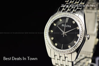 Bulova Classic Crystal Stainless Steel Ladies Quartz Diamond Bulova Classic Crystal Stainless Steel Ladies Quartz Diamond