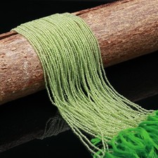 Natural Peridot Gem 2mm Size Round Beads 12" Strand