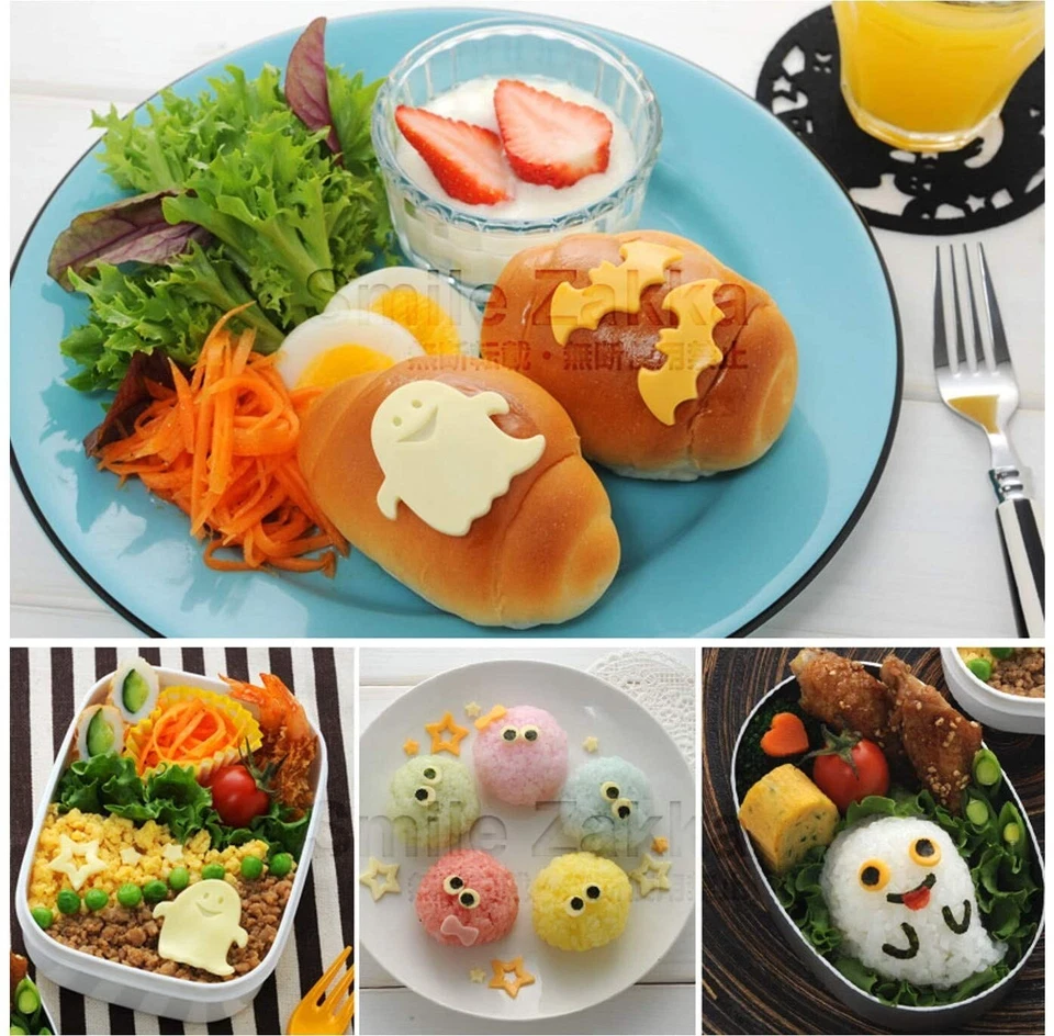 Набор рисовых шариков для Хэллоуина Ghost Onigiri в форме пробойника для морских водорослей - Изображение 3 из 4