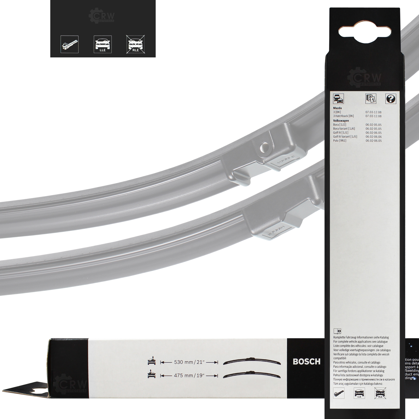Scheibenwischer Wischblatt 3397118927 530mm/475mm AeroTwin SET 