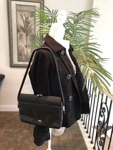 lulu guinness black leather bag