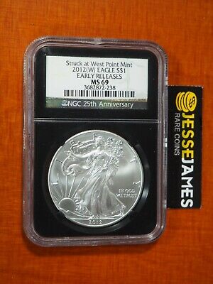 Details about   2012 American Silver Eagle NGC MS 69 Black Core 