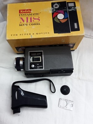 Kodak Instamatic M18 Movie Camera Super Electric Eye w/ Box Untested