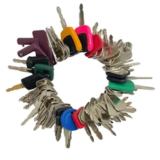 75 Heavy Equipment Master Set Key Cat Case Kubota Volvo JCB Komatsu JLG For Gift