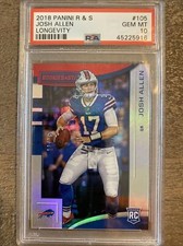 Josh Allen Rookie Holo Rookies and Stars LONGEVITY /75 PSA 10 Gem POP 1 RARE