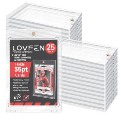 LOVFEN 25 Pack Magnetic Card Holder One Touch For 35PT Trading Games Cards Yu-Gi-Oh!