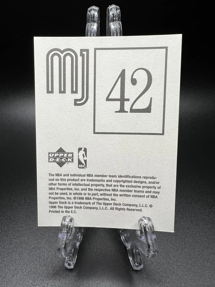1998 Upper Deck MJ Sticker Collection #42 Michael Jordan - Image 2 of 2