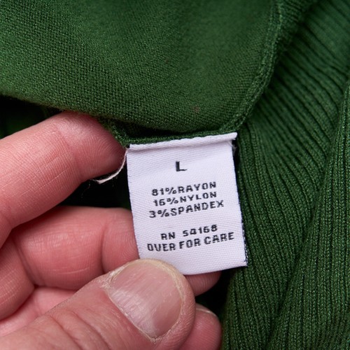 Elliott Lauren Sweater Womens Sz L Green Drop Shoulder Rayon Nylon Spandex - Picture 8 of 10