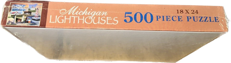 Michigan Lighthouses 500 Pc Puzzle Penrod/Hiawatha 18 X 24 New Sealed - Image 3 of 4