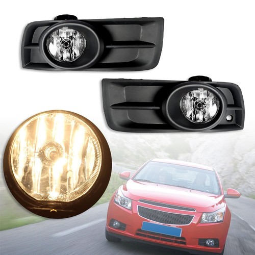 For 2010-2014 Chevy Cruze Chrome Driving Bumper Fog Lights Lamps + Wiring Switch - Picture 3 of 9