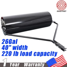 48in Metal Garden Lawn Roller Tractor ATV Tow-Behind 26 Gallon Yard Sod Roller