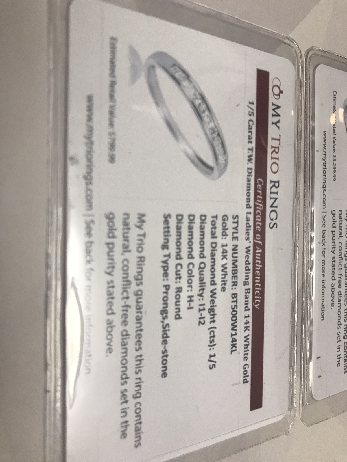 White Gold Ring set (size 7) Looks New! Retail Va… - image 8