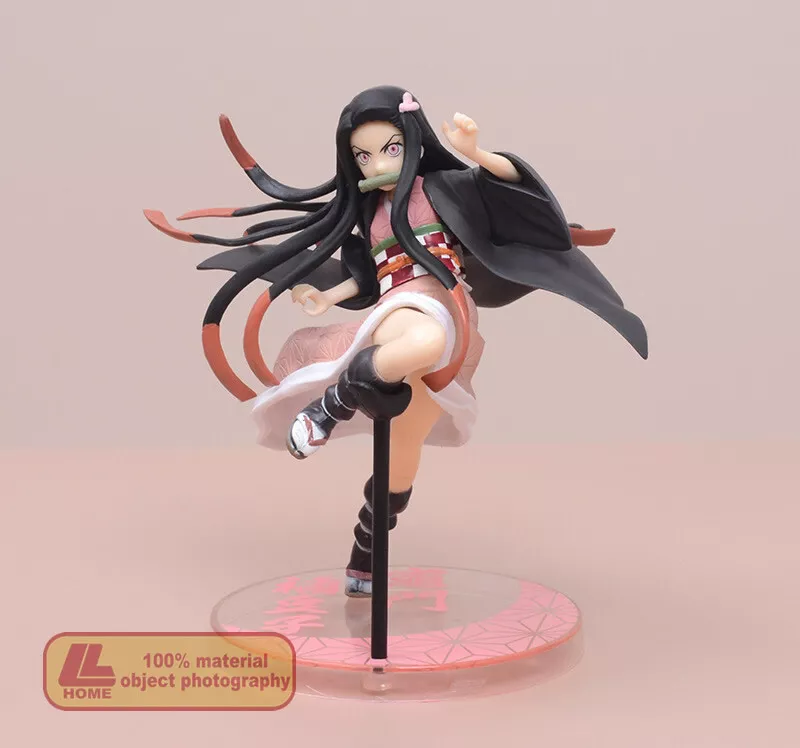 18cm Anime Demon Slayer Kamado Nezuko Kick Fighting. PVC Figure No