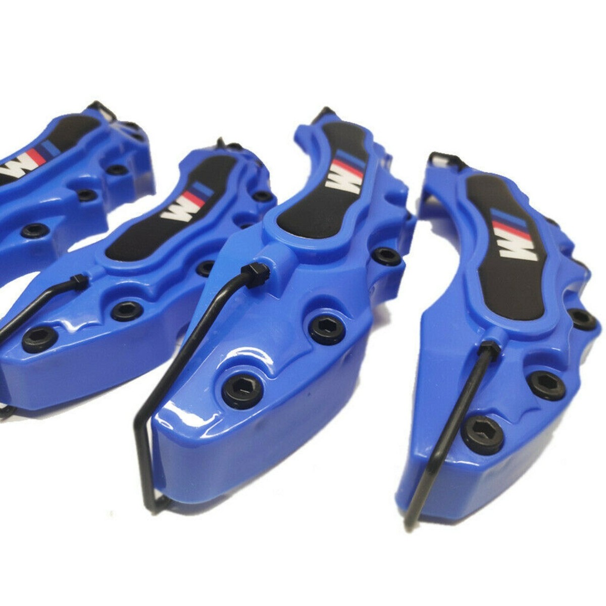 Lot De 4 Caches Étrier Frein Rouge Style Carbone - Universel Pour Mazda, VW, Audi, BMW | Installation Sans Perçage