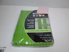 Eclipse Thermaback Bailey  Rod Pocket Black Out Panel 42"x84"  Green Stripe New