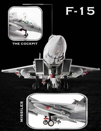 F-15 Eagle Combat Jet Assembly Set - Fun 262-Piece Gift for Kids & Collectors - Picture 5 of 10