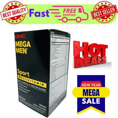 GNC Mega Men Sport Multivitamin 180 Tablets Fast Shipping 20% off