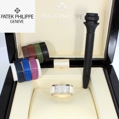 PATEK PHILIPPE Aquanaut Luce Brillant Ring 750 18 Karat Weiß Gold xxyy