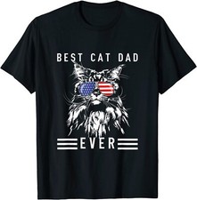 Maglietta NUOVA LIMITATA Funny Maine Coon Cat Best Cat Dad Ever Funny Cat Maine Coon