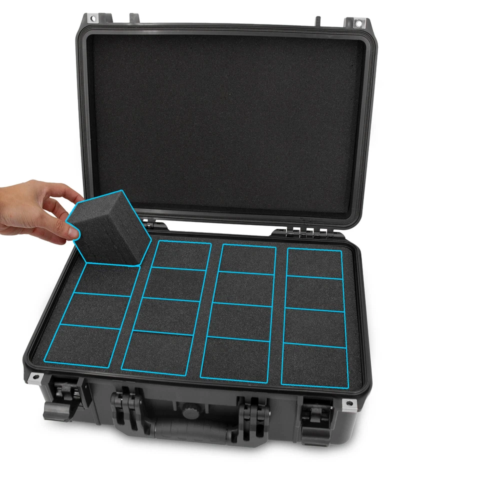 Caja de almacenamiento para tarjetas graduadas CASEMATIX con capacidad para 120+ losas BGS PSA impermeables Foto 3 de 4