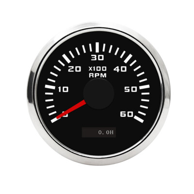 52mm Tachometer Messgerät LCD Digital Stunden Meter 0-6000RPM für Auto Boot