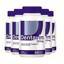 5-Pack Dentavim Advanced Dental Support for Healthy Teeth & Gums (300 Capsules)