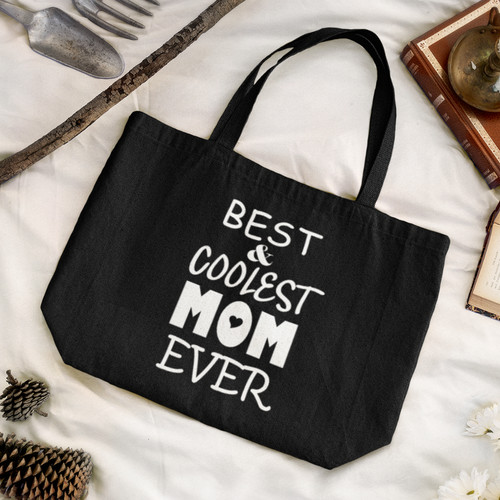 Best & Coolest Mom Ever Tote Bag Grocery Eco Shopping Mothers Day Gift for Mama