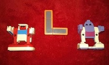 Lotto Double Dooz ABC's Alphabots Letter Robots Mattel 1985, U R L 