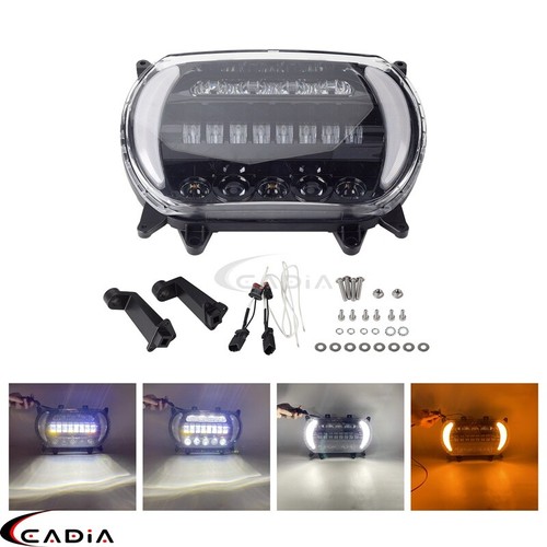 Faro LED con luz de señal de giro DRL para Harley Road Glide FLTRX FLTRU '15-'23 - Imagen 2 de 12