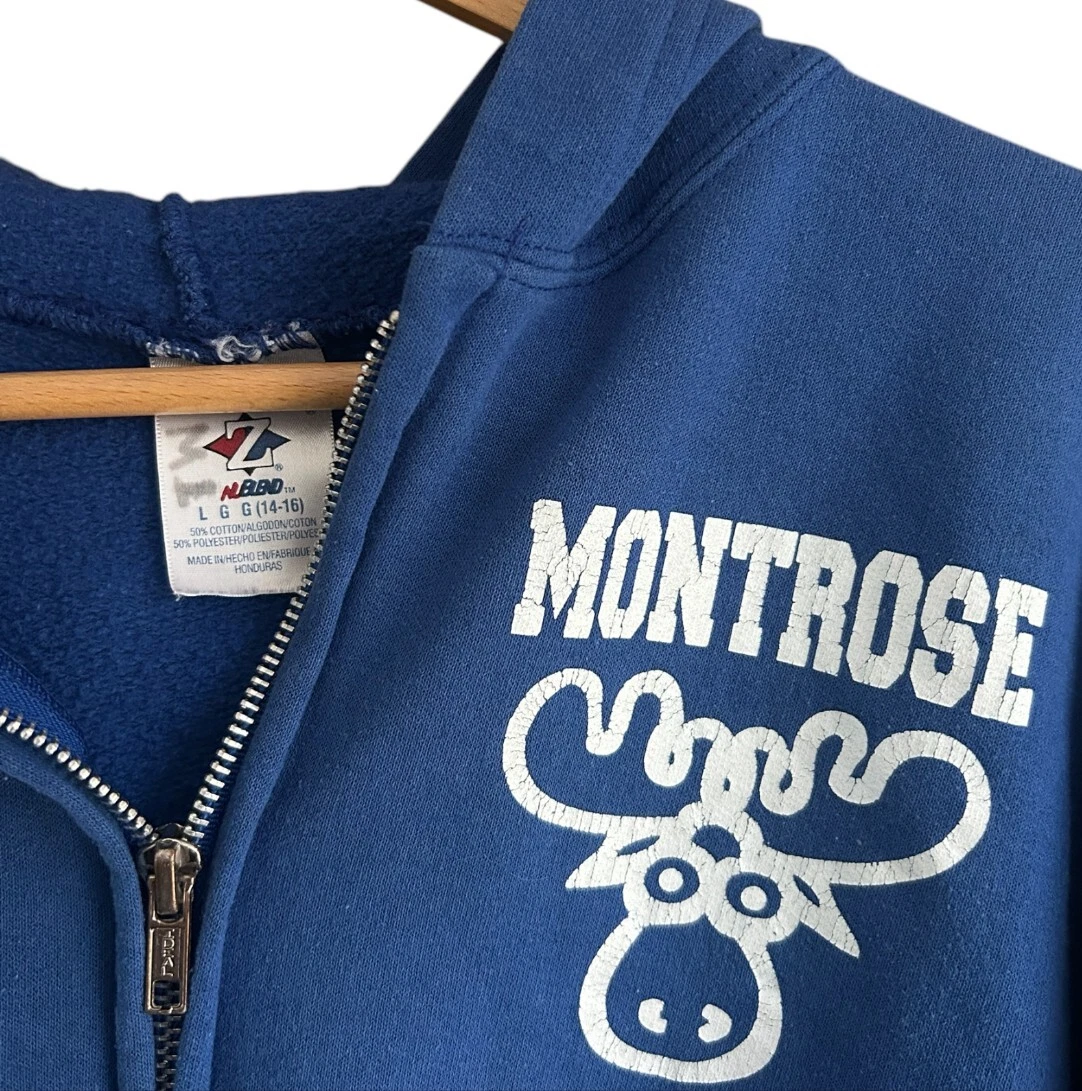 VETEMENTS Felpa con cappuccio e zip intera Bexley Montrose Elementary bambino taglia L