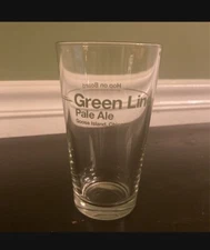 Goose Island Green Line Pale Ale Pint Glass 16oz Shaker Beer Brewery Breweriana